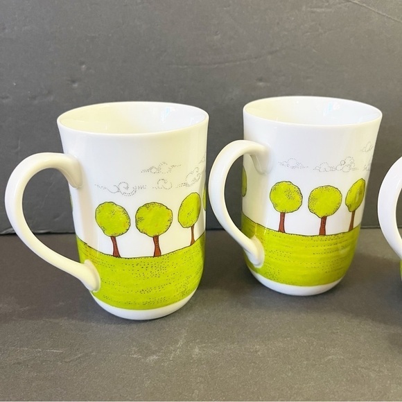 Dept 56 Orchard Pattern Mugs Lynda Sylvester Orange Lemon Pear Apple Fall Lot 4x - Picture 9 of 14